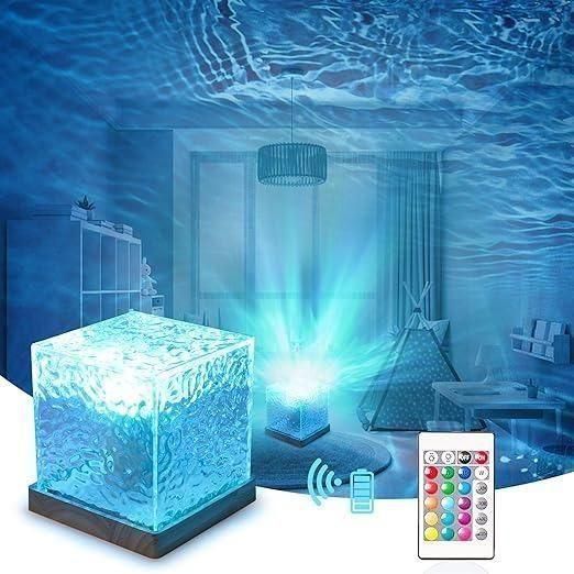 Rotating Water Ripple Night Light Aura Lamp - MaxShopRotating Water Ripple Night Light Aura LampLighting & Home Decor3ugx81 - ttCustom productBlue glowing cube with water effect and remote control in a room settingBlue glowing cube with water effect and remote control in a room setting